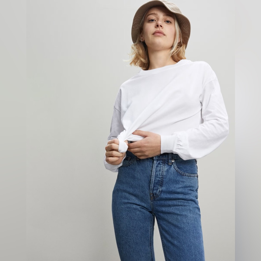 NWT Everlane The Organic Cotton Long Sleeve Tee